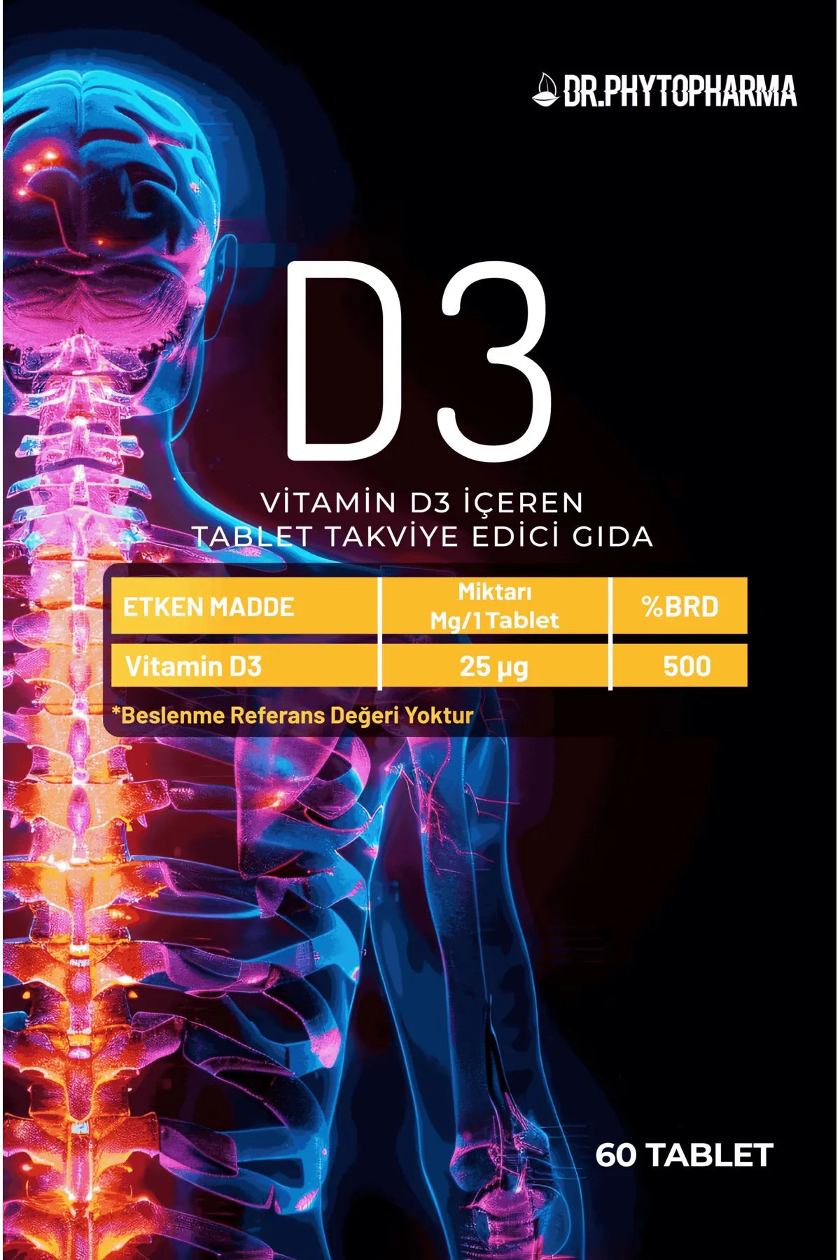 Dr Phytopharma Vitamin D3 1000 IU 25 mcg 60 Tablet