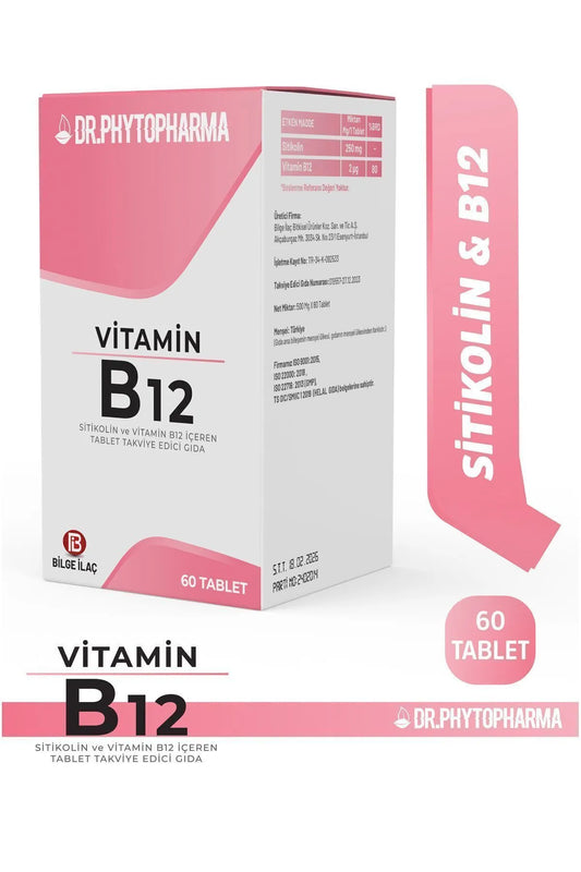 Dr Phytopharma Sitikolin ve Vitamin B12 İçeren Takviye Edici Gıda 60 Tablet