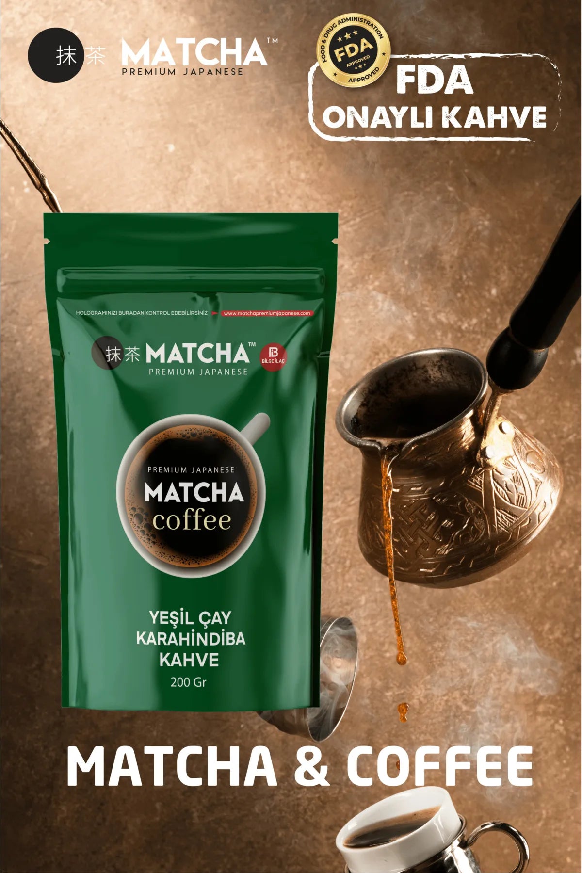 Matcha Premium Japanese Kahve Ve Yeşil Çayın Buluşması